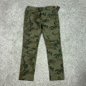 Roark Pants Mens 32x30 Green Camo Layover 2.0 Travel Chino Stretch Adventure
